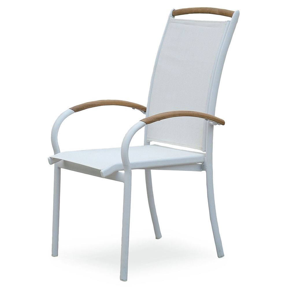 Hillerstorp, Nydala lænestol hvid/hvid teak