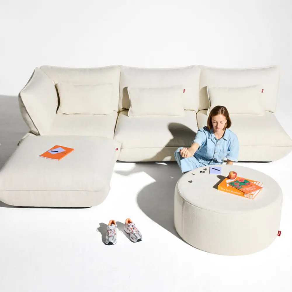 recycled puff pude boucle creme