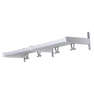 Meja hattehylde 115 cm Hvidlakeret birk