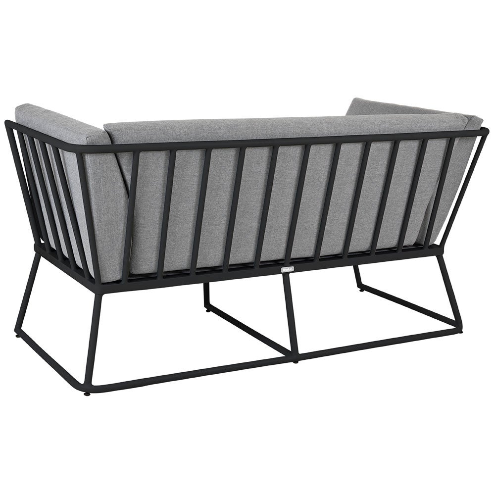 Vence 2-personers sofa sort/grå 