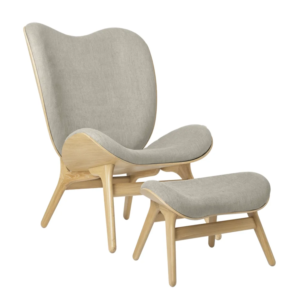 A Conversation Piece Ottoman Fodskammel Oak/White Sands