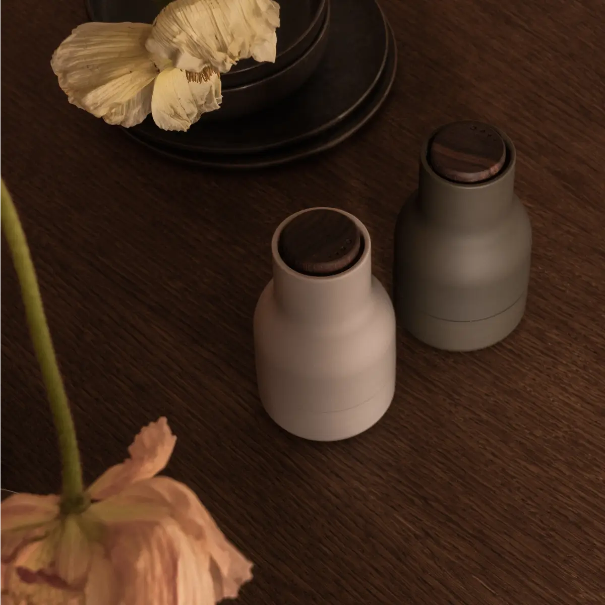 Bottle Grinder 2-pak Lille - Jagtgrøn, Beige / Valnød