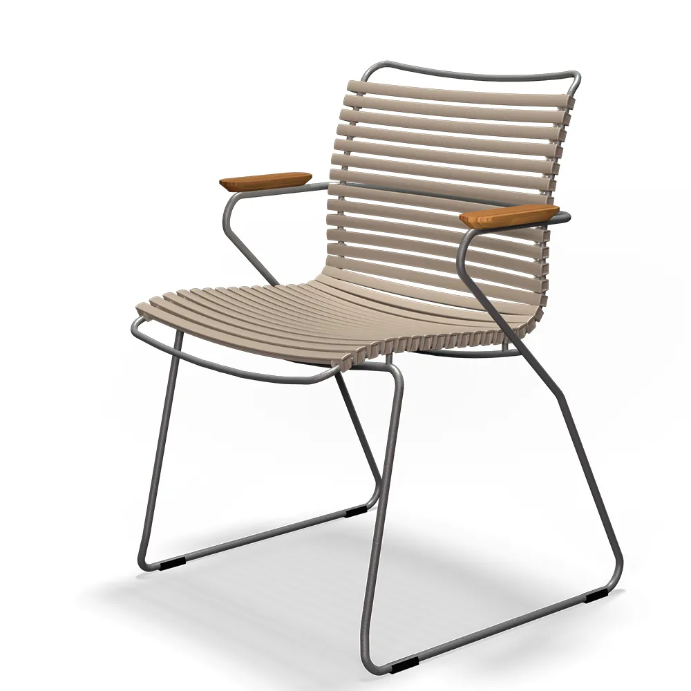 Houe, CLICK Lænestol Beige/Grå/Bambus