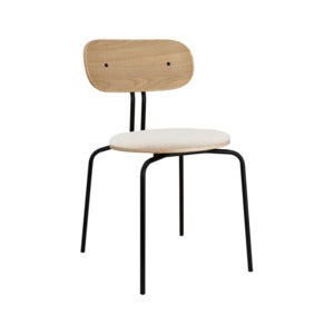 Curious Spisestol Eg/Sort Metal Teddy White