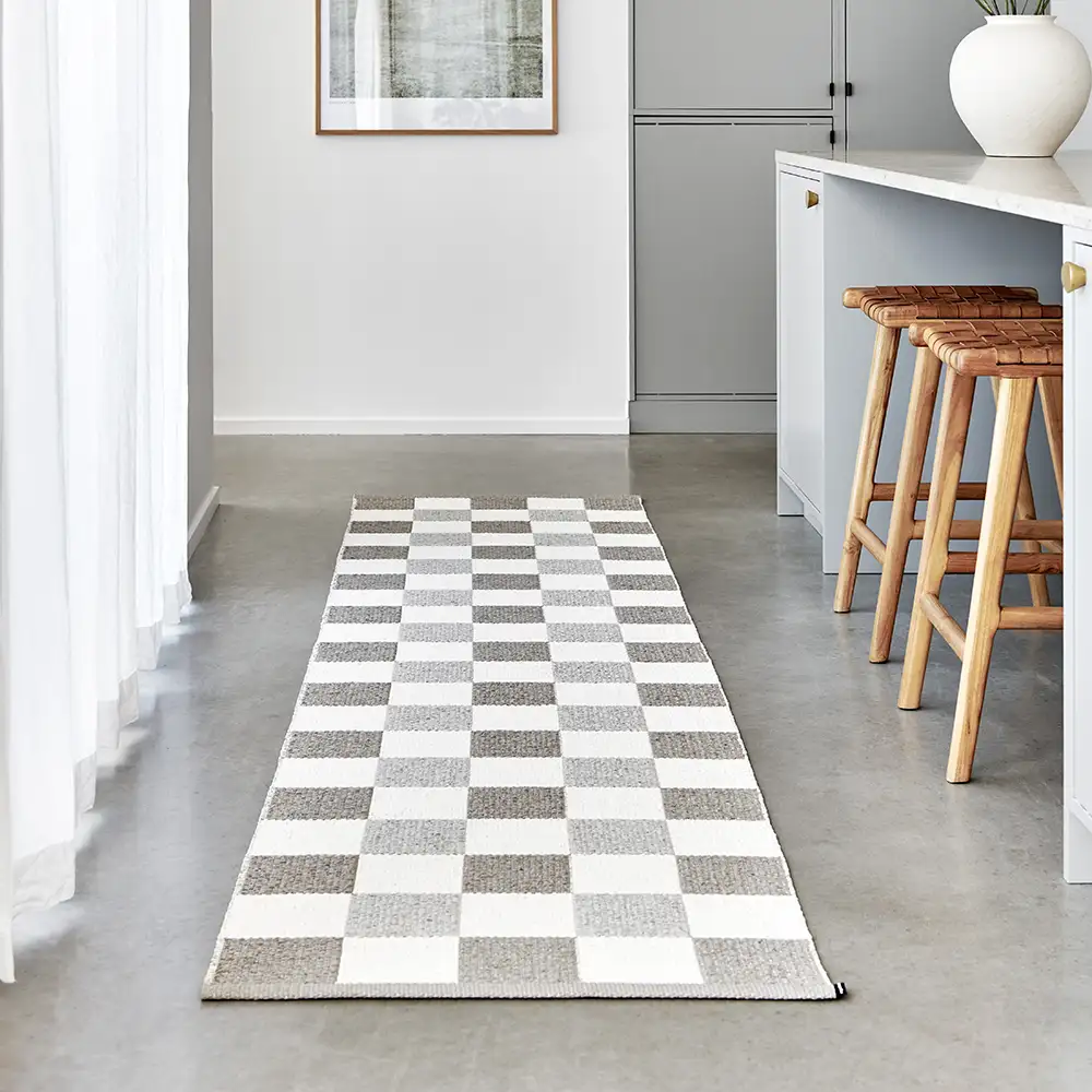 Pix tæppe 70x160 cm Dark Linen/Vanilla/Linen 