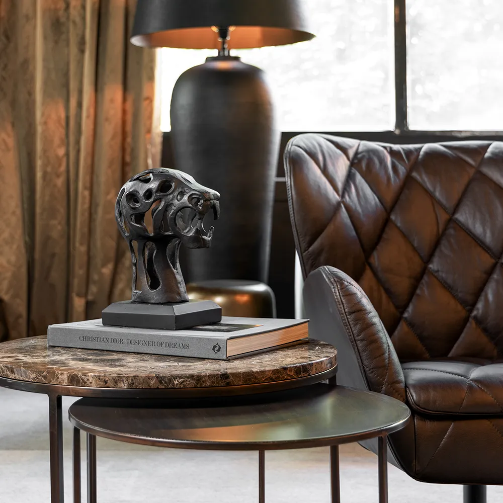 PANTHER decor antique black/bronze