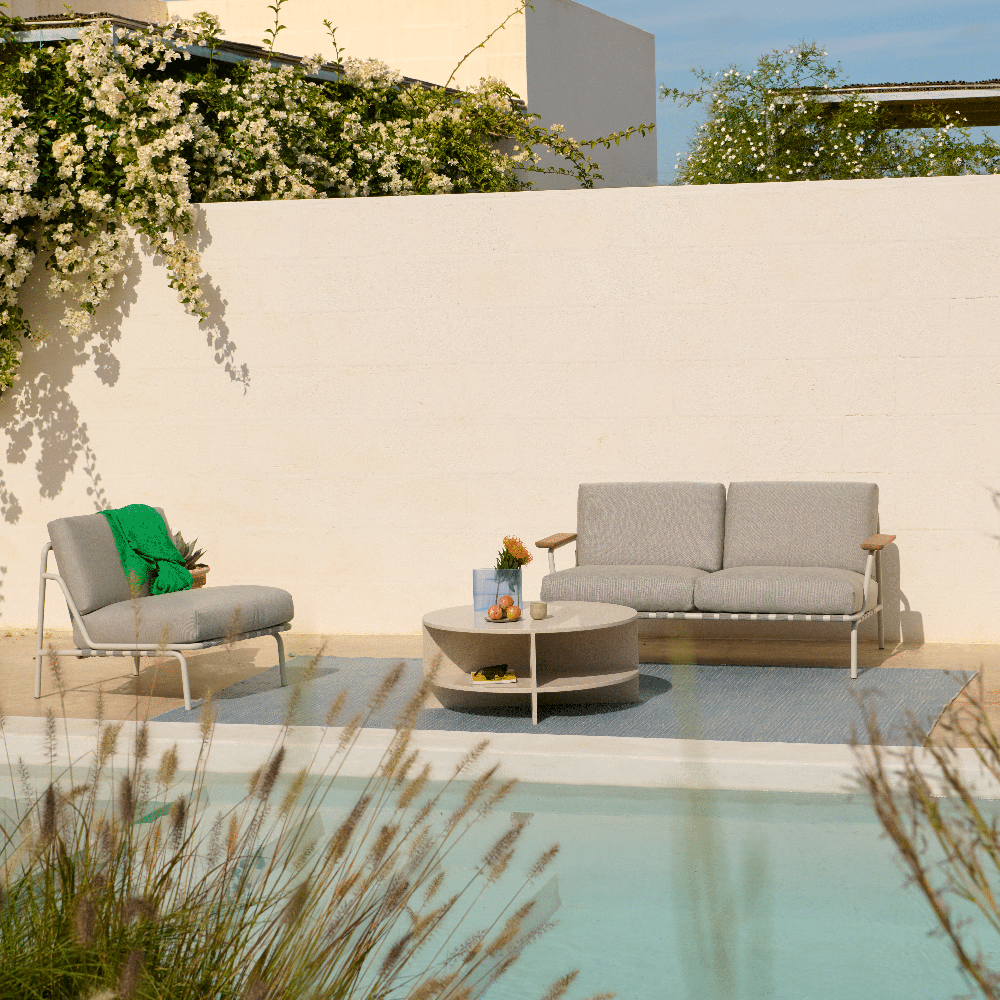 Lounge Stol Settle Ribbed Weave 2/Dark Green