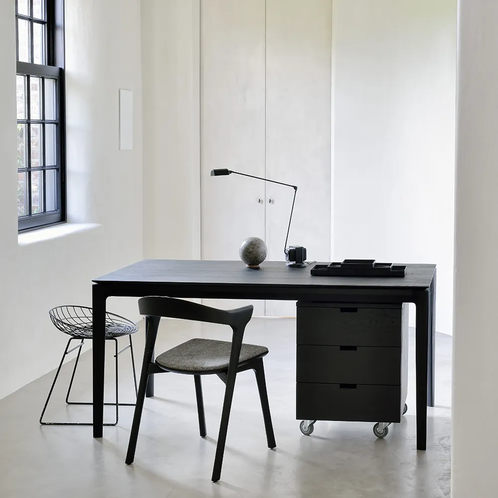 Bok Spisebord 90x180 cm Sortlakeret eg