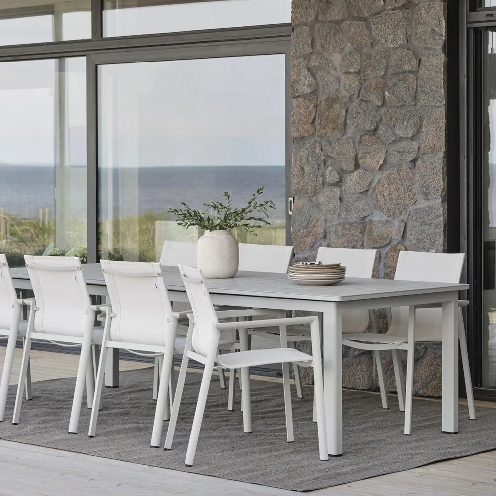 Delia Stabelstol Light Grey/Textilene