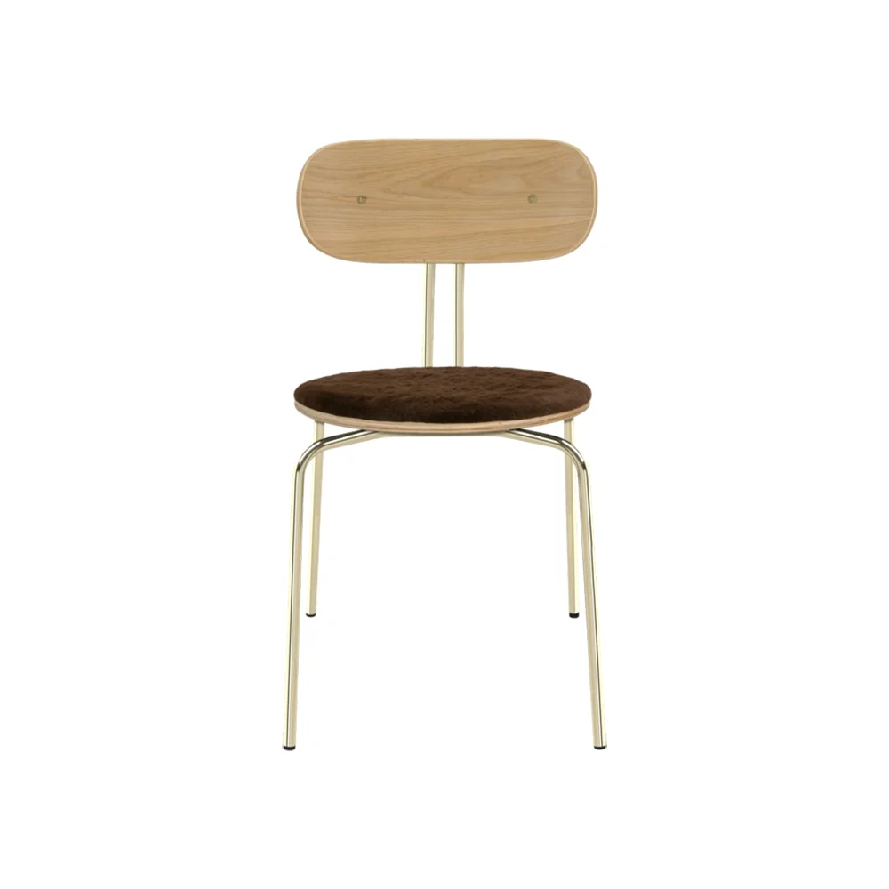 Umage, Curious Spisestol Eg/Messing Teddy Brown