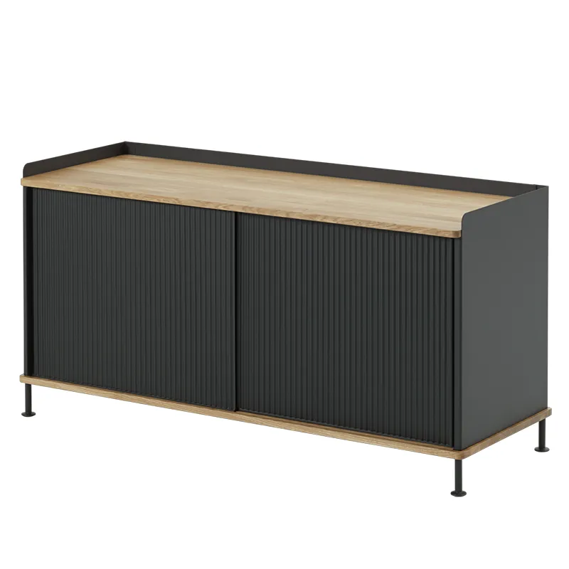Muuto, Enfold skænk 124 x 45 cm  - oiled oak Anthracite Black