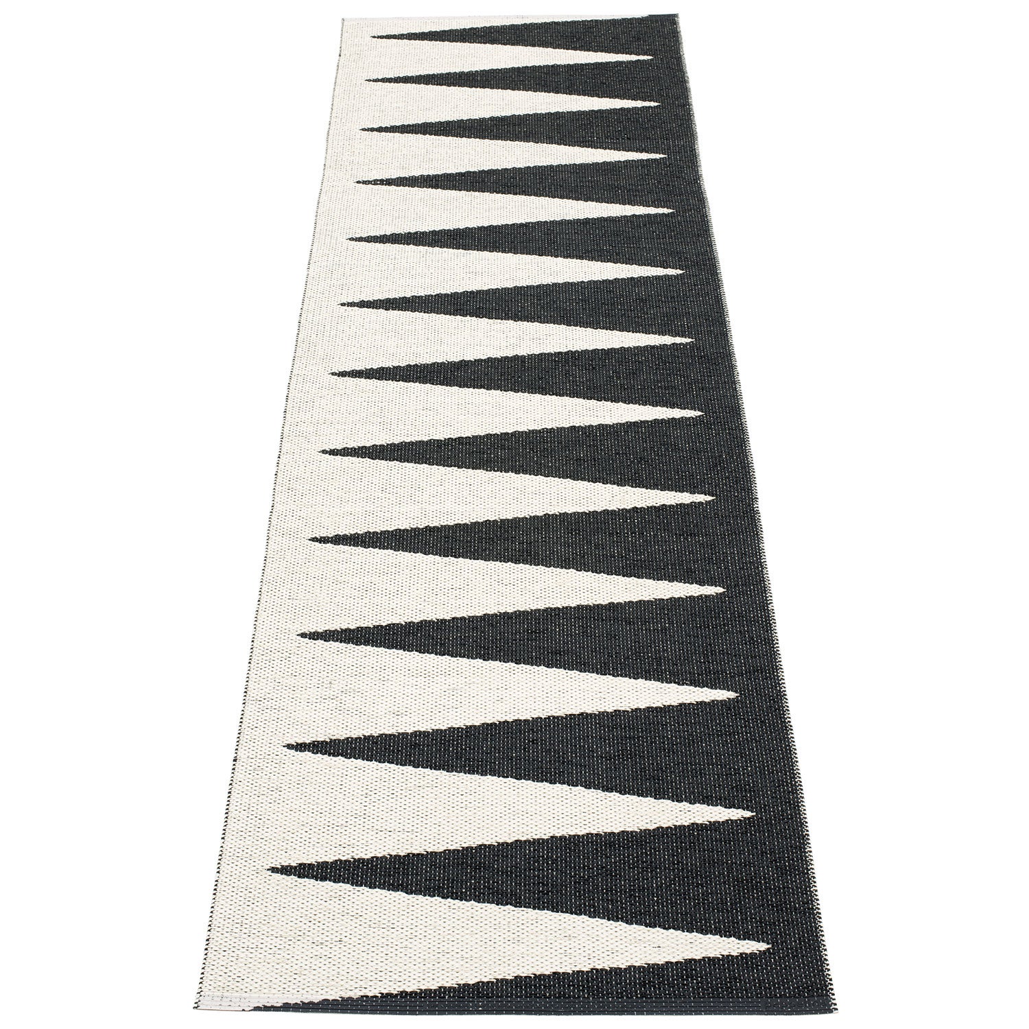 Pappelina, Vivi tæppe 70x250 cm black / vanilla