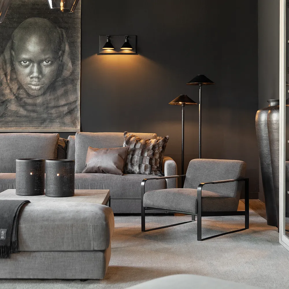 Dobbelt gulvlampe antik bronze