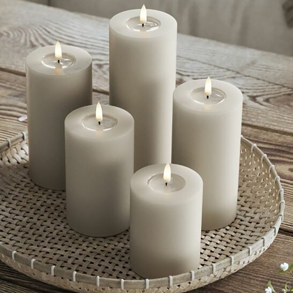  LED bloklys 7,5x15 cm sand