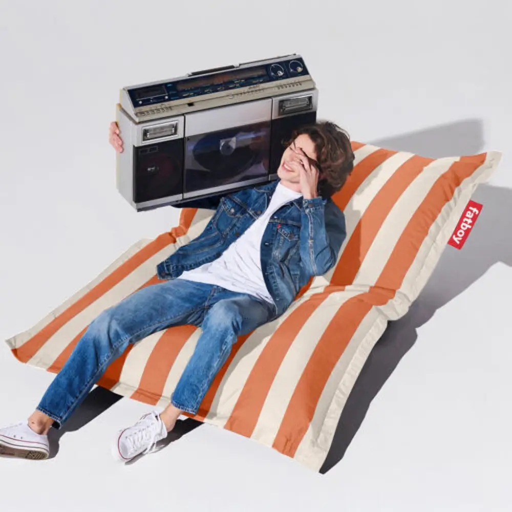 original outdoor stripe orange creme