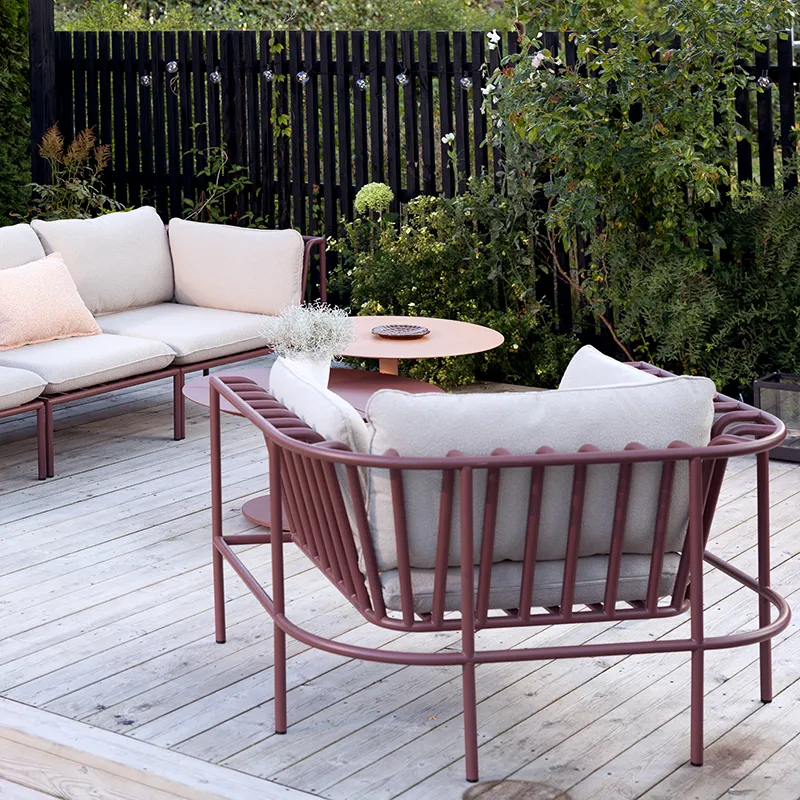 Collier lænestol  Zin red / Teddy beige