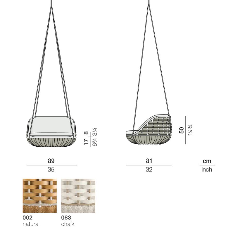 SwingMe Lounge stol, natur 