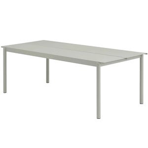 Linear Steel Spisebord 220x90 cm Grey 