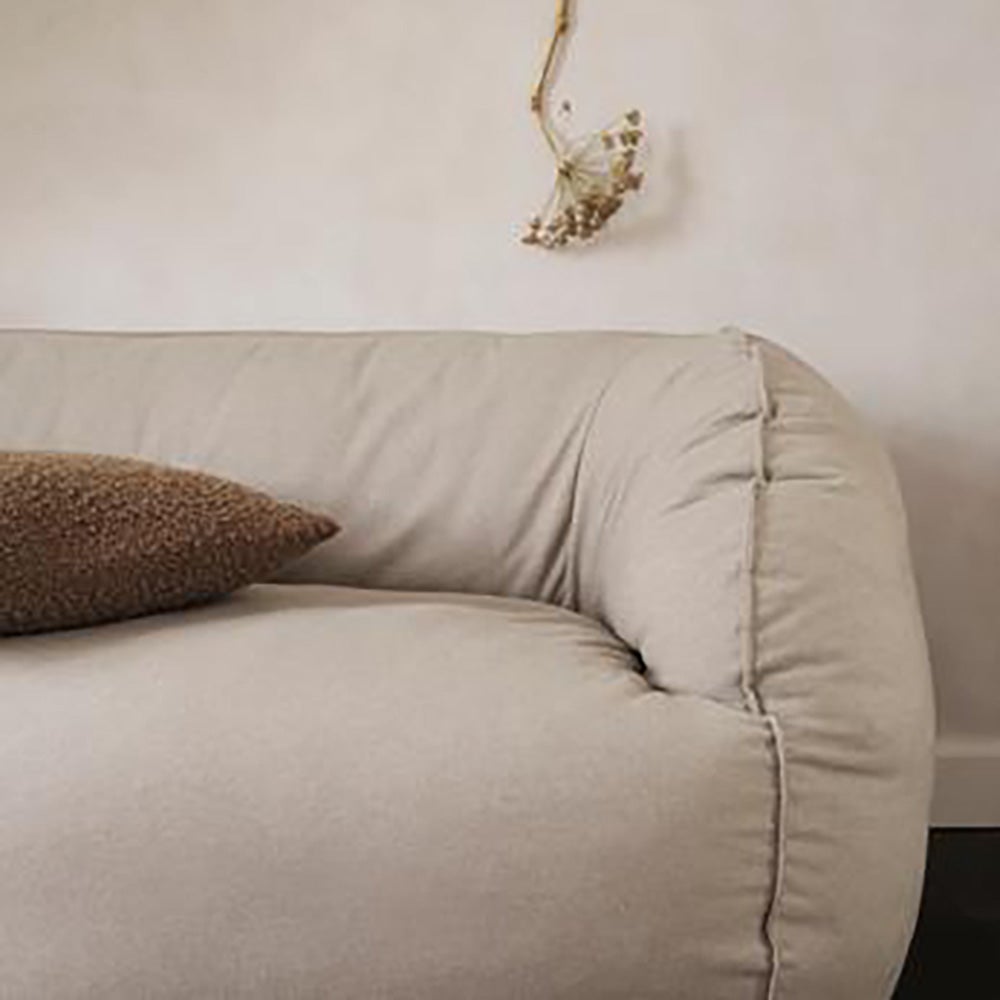  Næsten 2-personers sofa- Re-Cotton - Naturlig