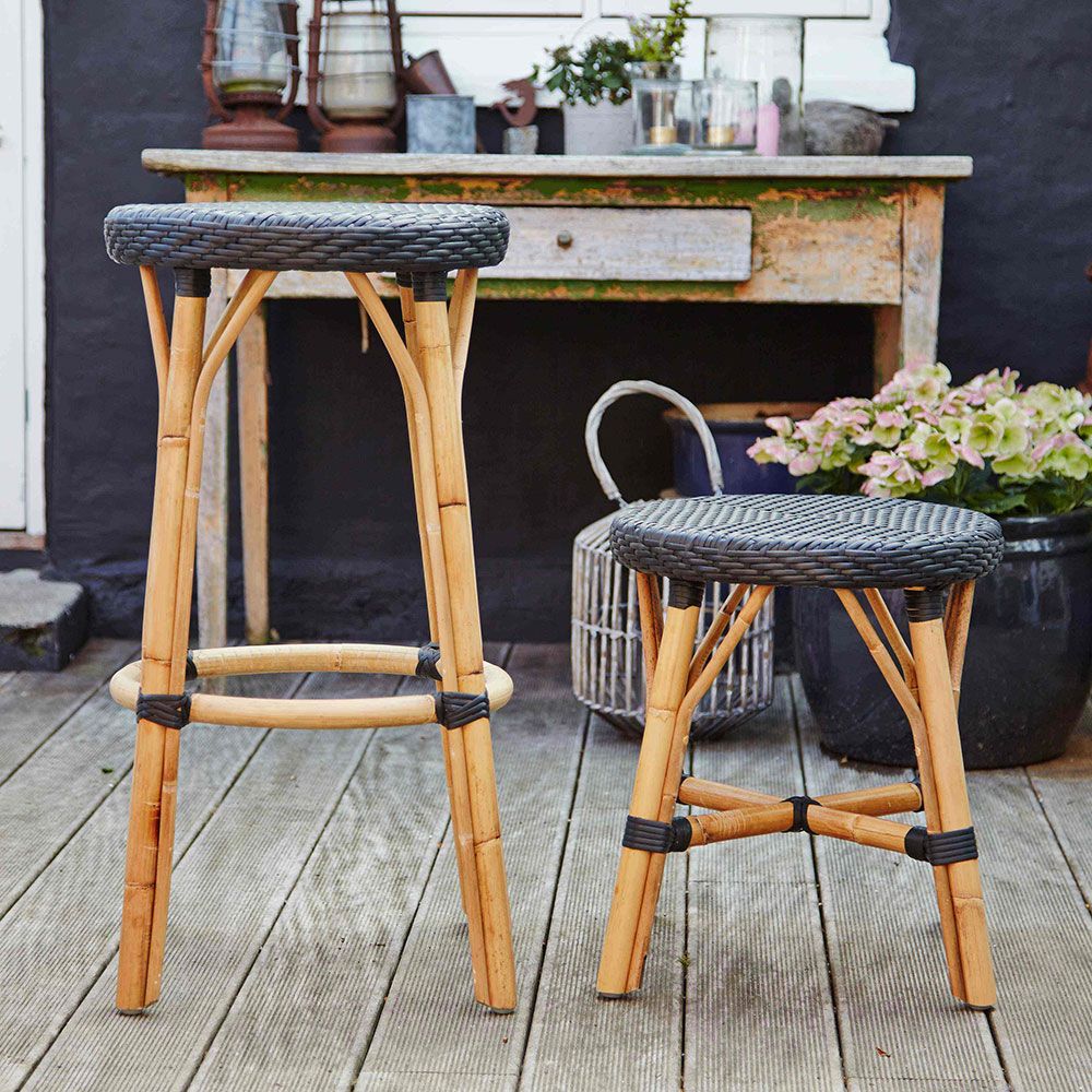 Simone Høj Barstol Sort