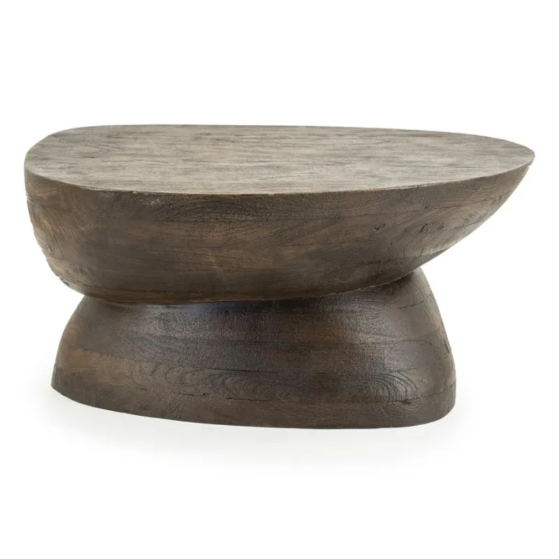 Coffee table Cobble - brown 75x59x35 cm