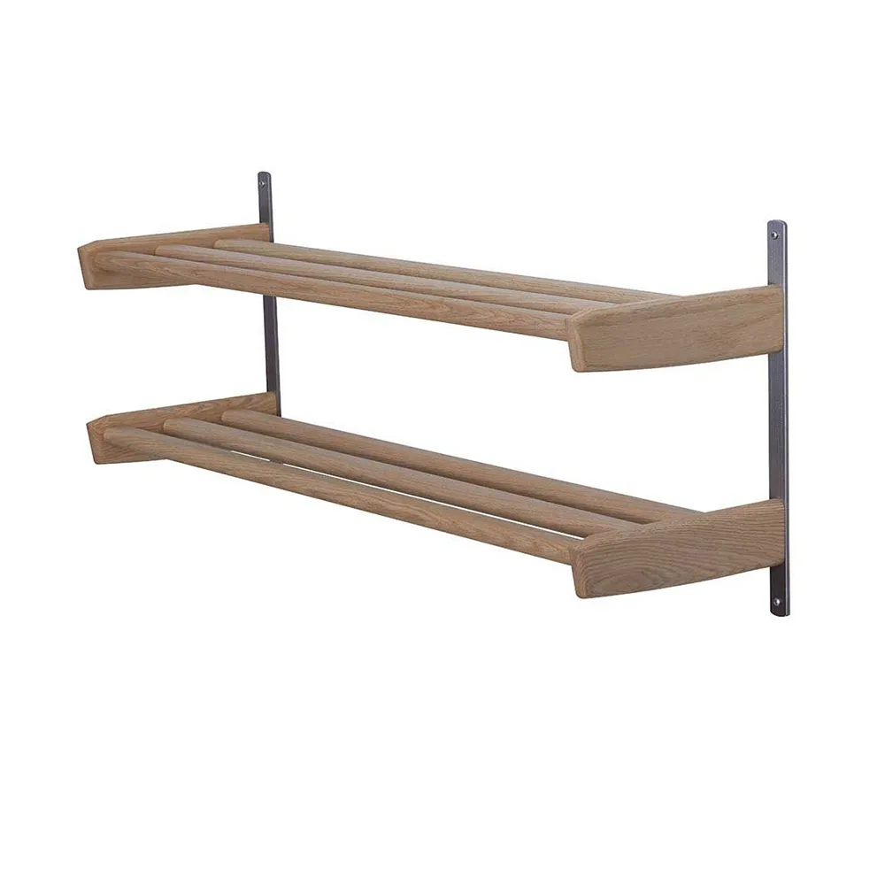 Meja Skohylde 59 cm 2 hylder vægmonteret Hvidolieret EgMeja Knaggrekke 80 cm 