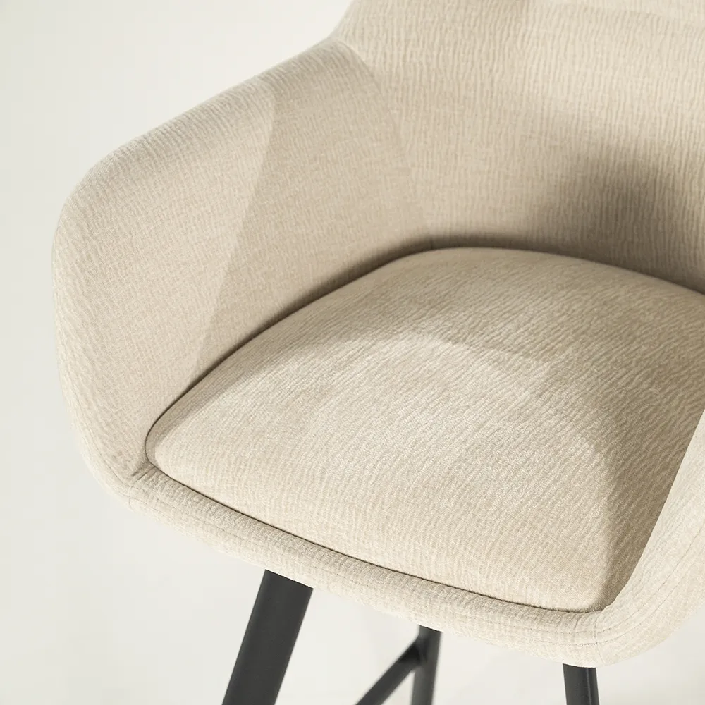 Bliss barstol med armlæn - beige 52x56,5x96,5 cm