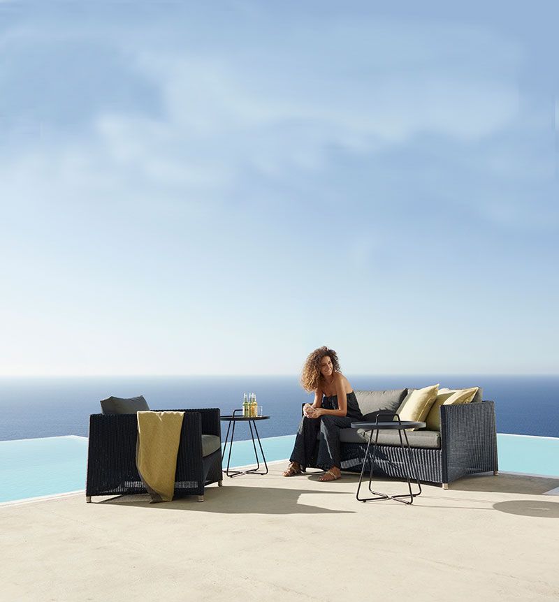 Diamond 3-personers sofa i grafitt