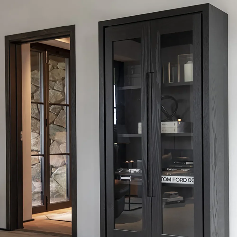 Hunter Vitrineskab Sort Artwood