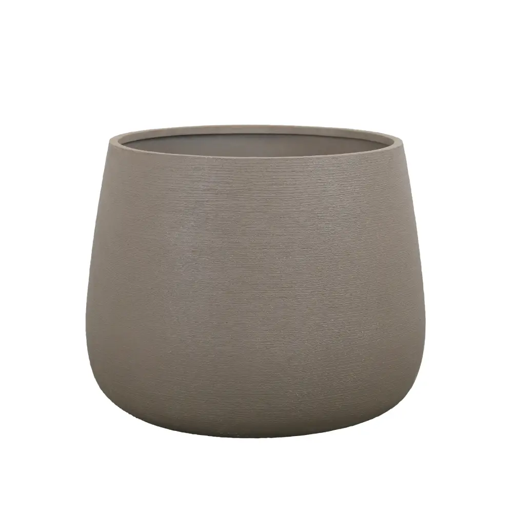 Cane-line, Soil potte rund stor Taupe structure, fiberglas