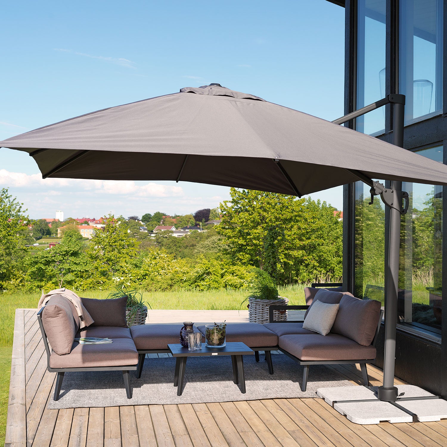 Villac 2-pers. Modul Sort/Brun Brafab