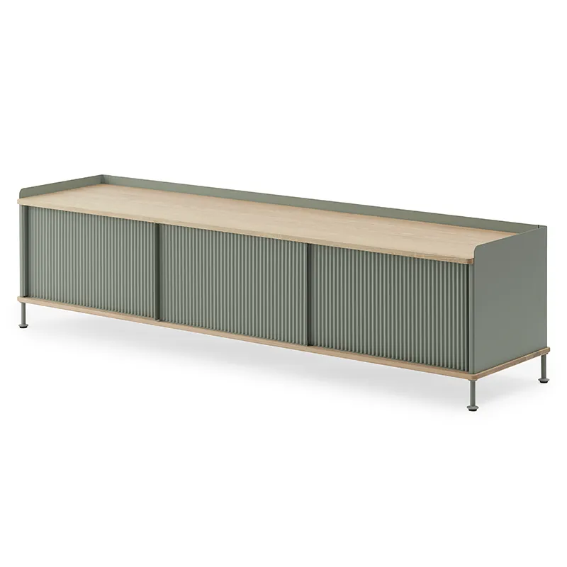 Muuto, Enfold skænk 186 x 45 cm  - oiled oak Dusty Green