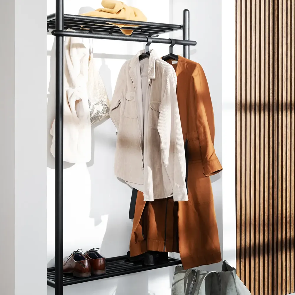 Milford tøjstativ sort eg