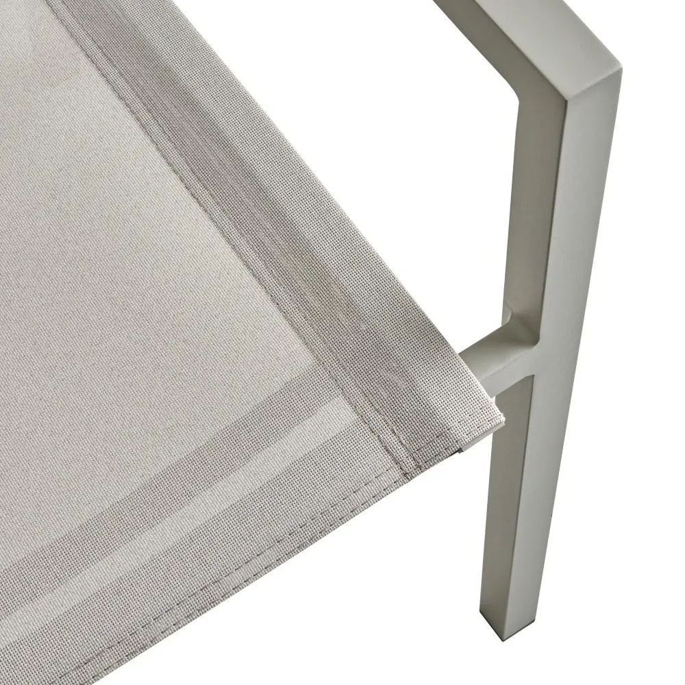 Delia Stabelstol Light Grey/Textilene