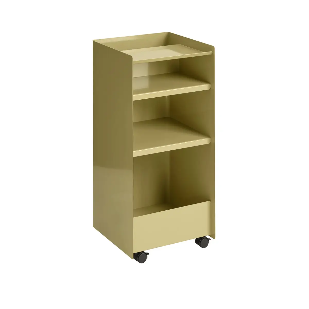 Folded Trolley højde 83,7 cm (udslået) – Mørk beige-grøn