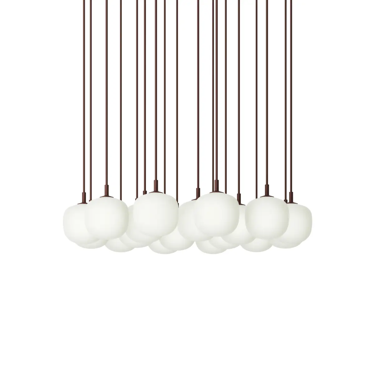 Rime Pendant Cluster - Ø12 - 18 - White / Deep Red  