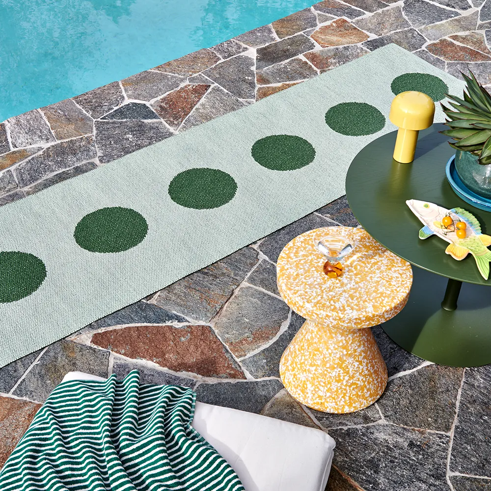 Vera Pop tæppe Leaf/Misty Mint 70 x 360cm