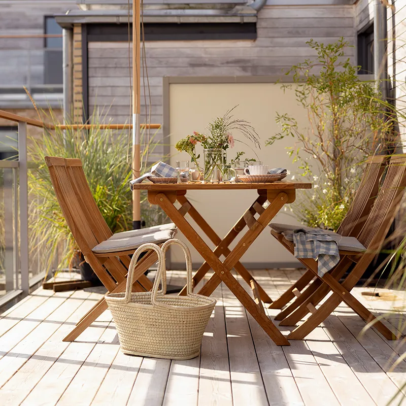 Turin Spisebordsstol Natur Teak Brafab