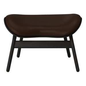 A Conversation Piece Ottoman Fodskammel Black Oak/Umage Leather Brown