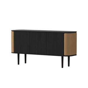 Treasures skab med 3 låger Sort eg/Sugar Brown