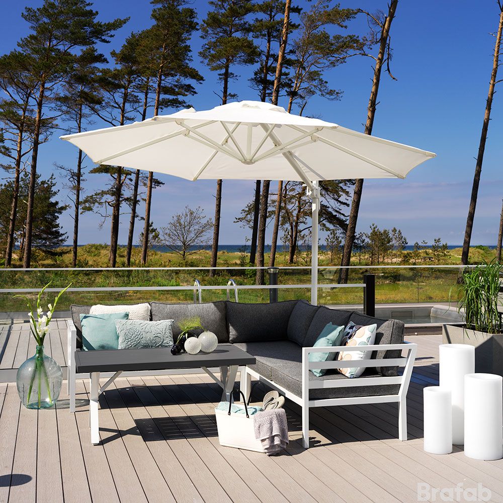 Weldon Loungegruppe Hvid Brafab