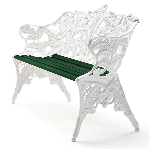 Classic sofa ender: hvid / træ: grønlakeret fyrretræ