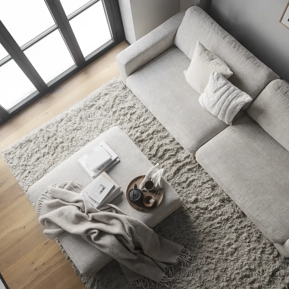 Duncan sofa 3-sæders stof Robin lysegrå