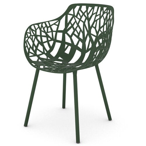 Forest Stol med armlæn Dark Green 