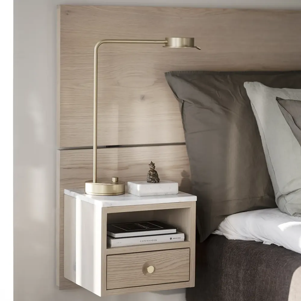 Whitmore sengegavl 240x79 cm hvidpigmenteret eg