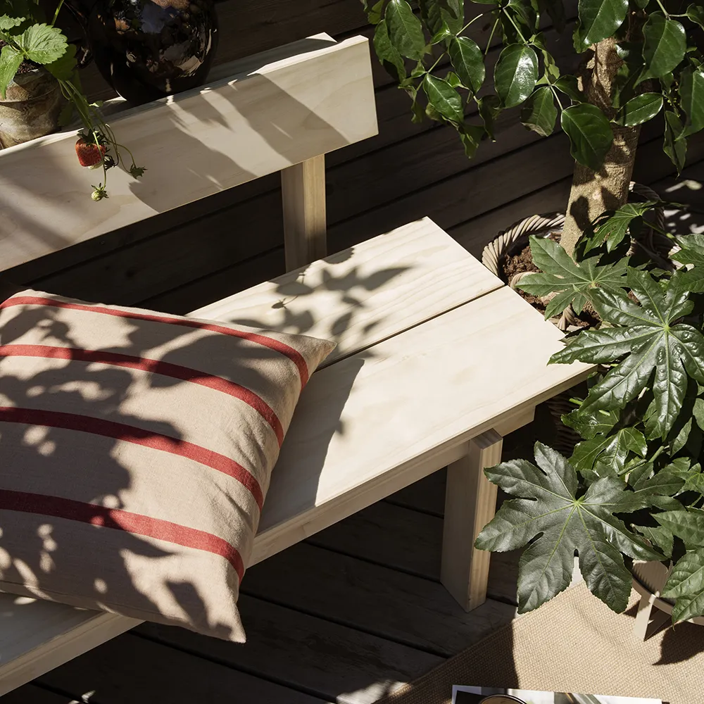 Grand Dekorativ pude - Camel/Red