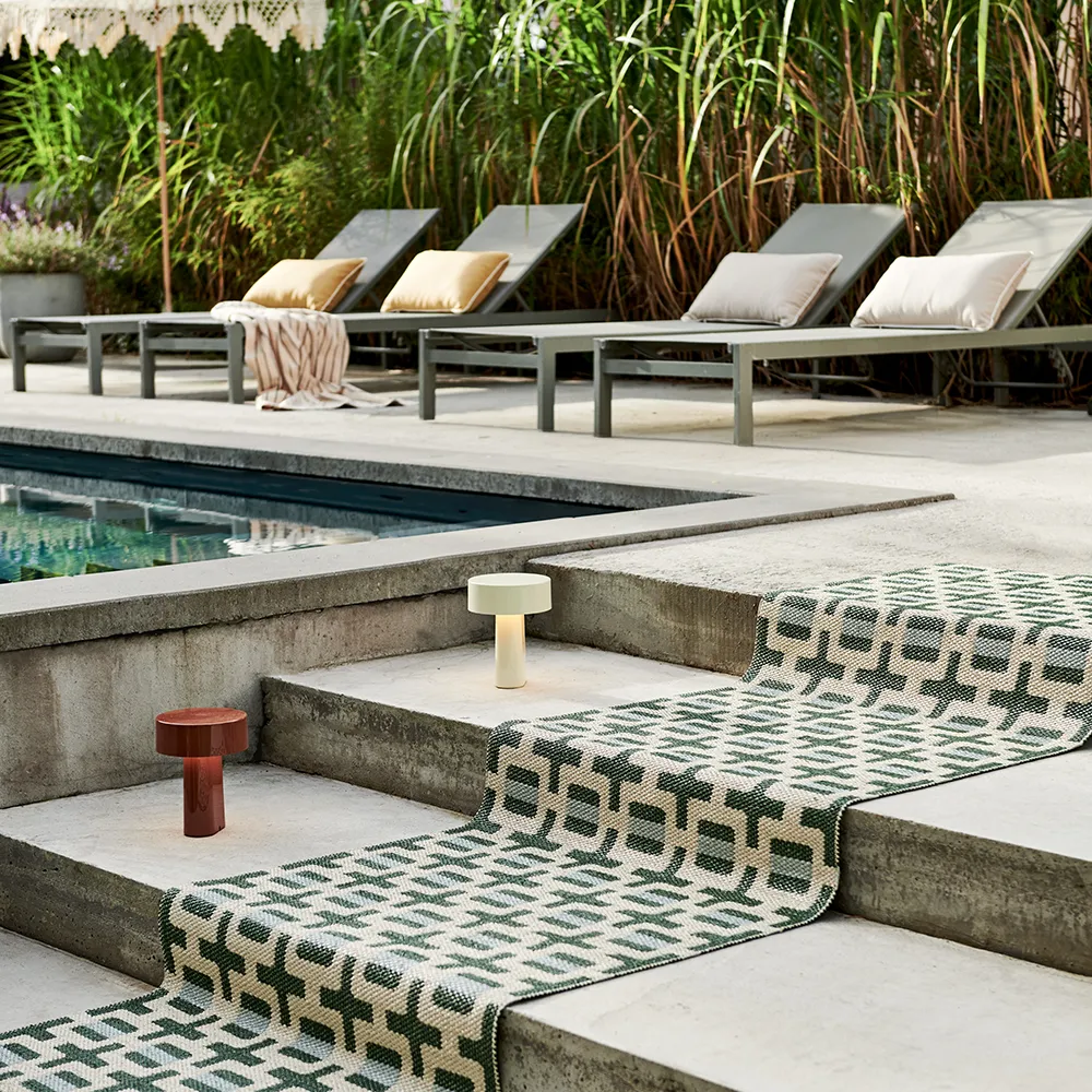 Tom tæppe Leaf/Cream/sage 70 x 180 cm