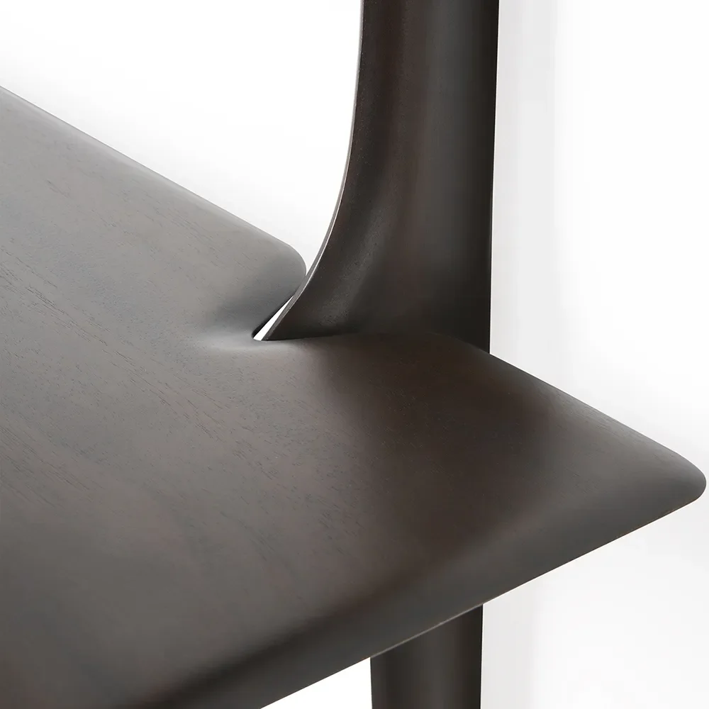 PI Væghylde Mahogni dark brown 2 hylder