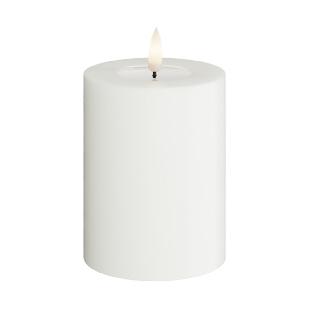 Deluxe Homeart, LED bloklys 7,5x10 cm hvid