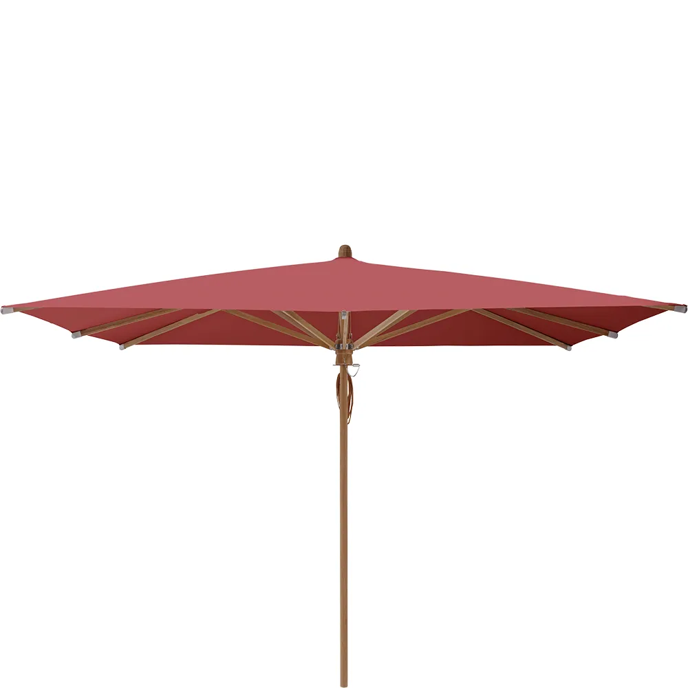 Glatz Teakwood parasoll 330×330 cm Kat.5 637 Cherry